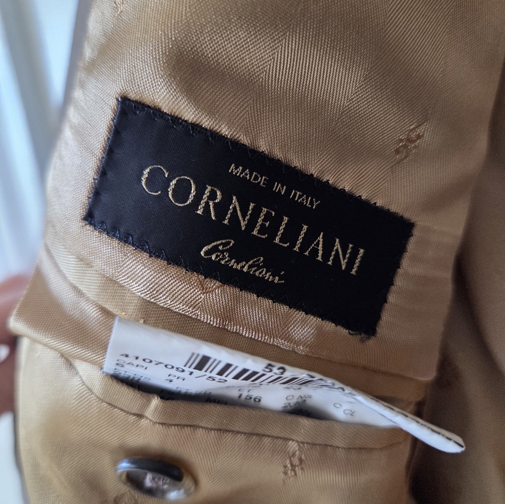 CORNELIANI Jacket Men' Super 120 Extrafine Merino Wool EU 50 US 40 Brown - Picture 9 of 13